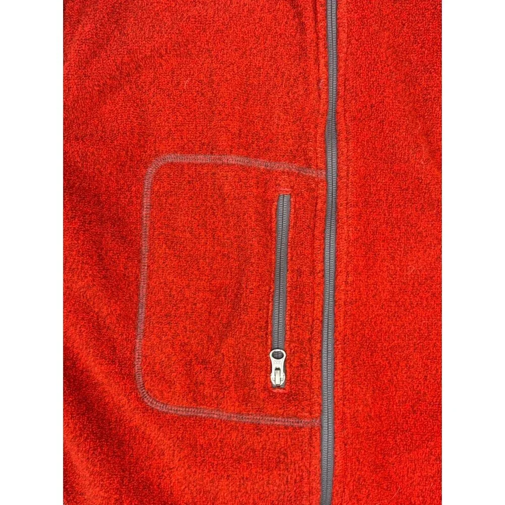 Duluth Trading Co Fleece Zip Up Jacket Mens Size XL Red Outdoor Work Chore Coat